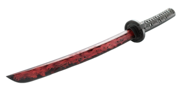 AI generated Traditional Japanese katana sword isolated on transparent background ,generative ai png