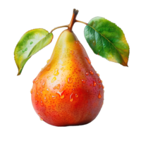 AI generated fresh pear isolated on transparent background ,pear fruit png ,generative ai