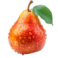 AI generated fresh pear isolated on transparent background ,pear fruit png ,generative ai