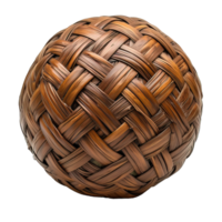 AI generated takraw ball isolated on transparent background ,rattan ball png ,generative ai