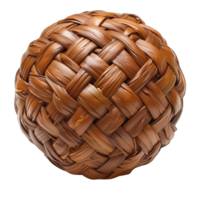 AI generated takraw ball isolated on transparent background ,rattan ball png ,generative ai