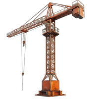 AI generated crane isolated on transparent background ,generative ai png