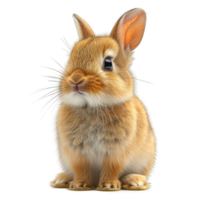 AI generated cute easter bunny isolated on transparent background ,generative ai png