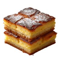 AI generated sponge cake isolated on transparent background ,generative ai png