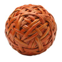 AI generated takraw ball isolated on transparent background ,rattan ball png ,generative ai