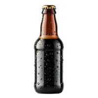 AI generated beer bottle isolated on transparent background ,beer bottle png ,generative ai