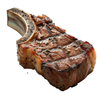 AI generated grilled beef steak isolated on transparent background ,generative ai png