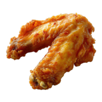 AI generated fried chicken wings isolated on transparent background ,generative ai png