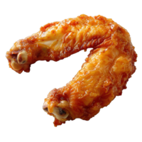 AI generated fried chicken wings isolated on transparent background ,generative ai png