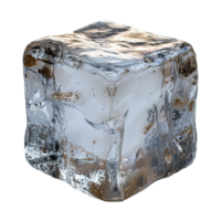 AI generated ice cube isolated on transparent background ,ice cube png ,generative ai