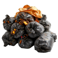 AI generated pile of plastic waste isolated on transparent background ,plastic waste png ,generative ai