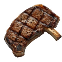 AI generated grilled beef steak isolated on transparent background ,generative ai png