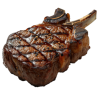 AI generated grilled beef steak isolated on transparent background ,generative ai png