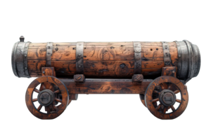 AI generated old cannon isolated on transparent background ,side view of antique artillery ,generative ai png