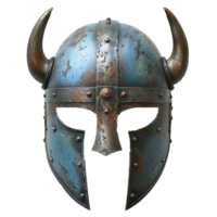 AI generated viking war helmet isolated on transparent background ,generative ai png