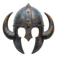 AI generated viking war helmet isolated on transparent background ,generative ai png