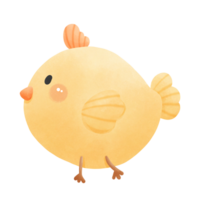 mignonne poulet dans aquarelle png