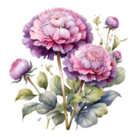 ai generiert Aquarell Blumen- Blume Design, Aquarell Blume Vereinbarungen Blumen, Aquarell Blume Design, Blume Sublimation Blumen- Clip Art, Hochzeit Dekoration png