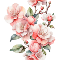 AI generated Watercolor Floral Flower Design, Watercolor Flower Arrangements Floral, Watercolor Flower Design, Flower Sublimation Floral Clipart, Wedding Decoration png