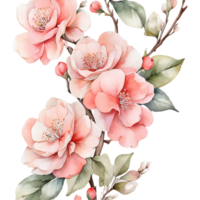 ai généré aquarelle floral fleur conception, aquarelle fleur arrangements floral, aquarelle fleur conception, fleur sublimation floral clipart, mariage décoration png