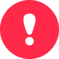 exclamation icône attention logo avertissement discours bulle important rond marquer. png