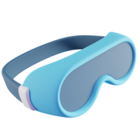 3D Illustration of Blue Safety Goggles png