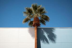 AI generated Majestic Palm tree contrast. Generate Ai photo