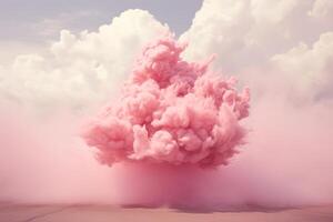 ai generado soñador rosado nube. generar ai foto