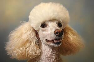 AI generated Hypoallergenic Poodle dog. Generate Ai photo