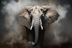 ai generado tranquilo selva elefante naturaleza. generar ai foto