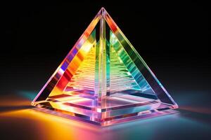 AI generated Vibrant Rainbow prism lights illumination. Generate ai photo