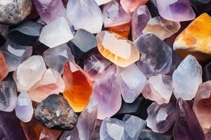 AI generated Translucent Quartz stones surface background. Generate Ai photo