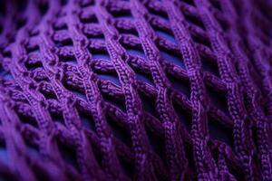 AI generated Intricate Purple thread knitting. Generate Ai photo