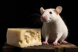 AI generated Textured Rat cheese. Generate Ai photo