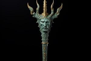 AI generated Poseidon trident. Generate Ai photo