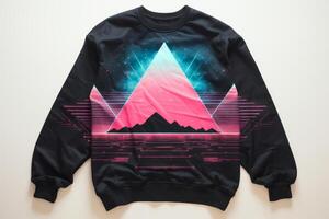 ai generado vibrante retrowave Moda ropa. generar ai foto