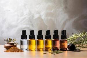 AI generated Aromatic Essential oil product. Generate Ai photo