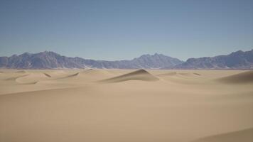 A desert landscape with mountains in the distance video