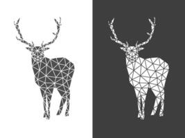 Vector polygonal triangular illustration of animal . Triangle Prism low poly deer art vector design illustration