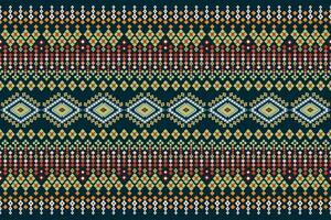 Seamless geometric ethnic Ikat and tradition pattern design for texture and background. Silk and fabric pattern decoration for carpet, Thai clothing, wrapping and wallpaper vector