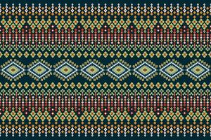 Seamless geometric ethnic Ikat and tradition pattern design for texture and background. Silk and fabric pattern decoration for carpet, Thai clothing, wrapping and wallpaper vector