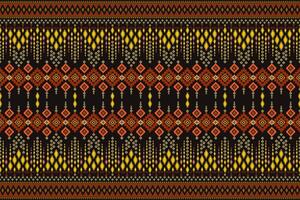 Seamless geometric ethnic Ikat and tradition pattern design for texture and background. Silk and fabric pattern decoration for carpet, Thai clothing, wrapping and wallpaper vector