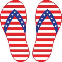 July 4th Flip Flops vector