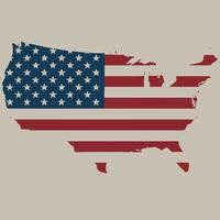 AI generated usa map with usa flag ,Ai generative vector