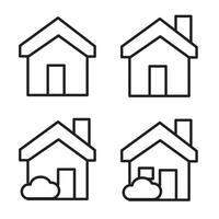 home icon, house icon outline. Real state logo, vector