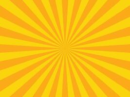 Retro yellow sunburst vector texture and orange ray.