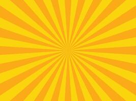 Retro yellow sunburst vector texture and orange ray.