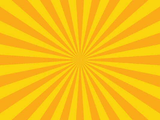 Retro yellow sunburst vector texture and orange ray.