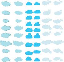 nubes conjunto vector icono