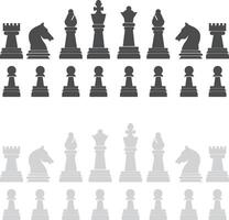 Two Rows Of Chess Pieces vector